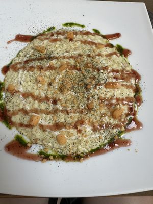 Risotto de melón con melocotón (nada dulce )  at Life Bistrot in Volterra