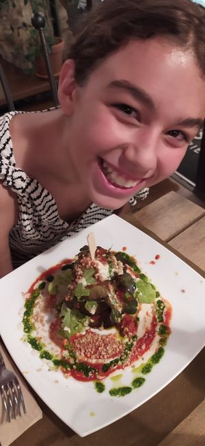 Melanzane alla parmigiana at Life Bistrot in Volterra