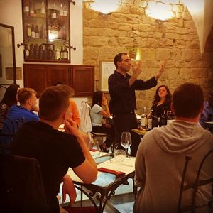 Wine Tasting Room at Life Bistrot in Volterra