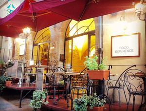 Entrance Tables Terrace at Life Bistrot in Volterra