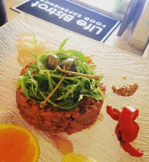 Tasty "Raw Tartare" Wheat at Life Bistrot in Volterra