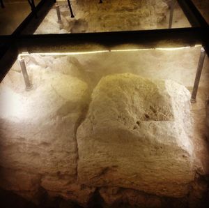 Etruscan Wall at Life Bistrot in Volterra