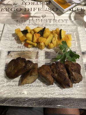 “Cotto di grano” with potatoes and vegetable. at Life Bistrot in Volterra