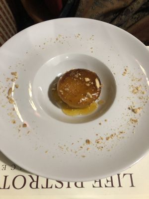 Carrot, orange and almond pie. at Life Bistrot in Volterra