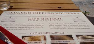 Food cooked with love at Life Bistrot in Volterra