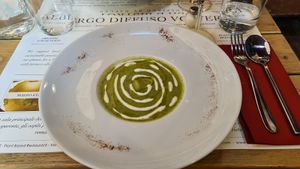 Zucchini Soup at Life Bistrot in Volterra