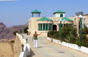 B&B Petra Fig Tree Villa, an oasis in Jordan. From the garden you have beautiful views over the Petra mountains where the ancient rose-red city Petra is hiding. You'll walk there, down hill, in ten to fifteen minutes to the visitor centre. at Petra Fig Tree Villa in Wadi Musa