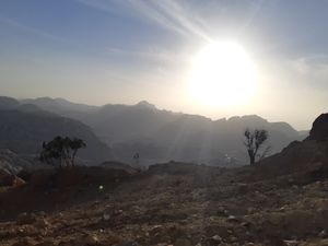 Zonsondergang at Petra Fig Tree Villa in Wadi Musa