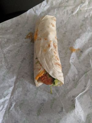 Buffalo chick'n wrap at Veggie Grill - Wells St in Chicago