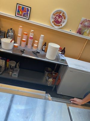 Cute kitchen  at Orange Cycle Creamery in Tarpon Springs