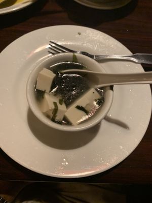 Tofu seaweed soup at Red Lotus Chinese Restaurant in West Yellowstone