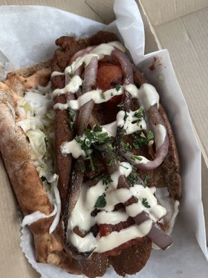 Shouk sausage  at Shouk - Union Market in Washington