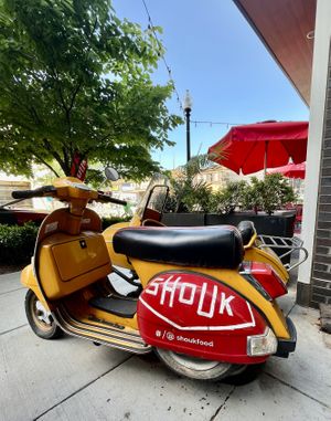 Outdoor seating area  at Shouk - Union Market in Washington