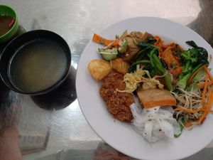 Been here several times. soup is served at counter. Sometimes has fresh fruit at Phuoc Hau in Hanoi