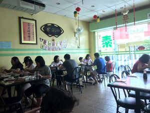 Inside the restaurant at Xin Fu Tien Vegetarian Restaurant in Ipoh