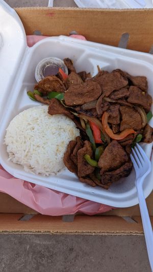 Mongolian wonder lunch special  #Veganuary at Anna's Vegan Cafe in Sacramento