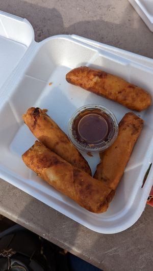 Crispy rolls (came with 6) #Veganuary at Anna's Vegan Cafe in Sacramento