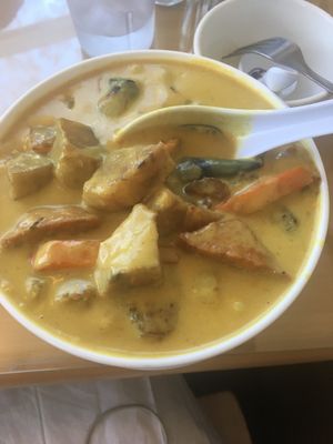 Curry Soup 🍲 at Anna's Vegan Cafe in Sacramento