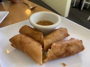 Fried rolls at Anna's Vegan Cafe in Sacramento