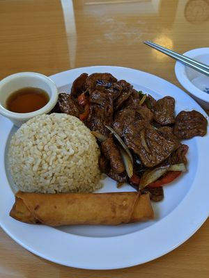 Correction- this is the Mongolian wonder lunch special correct photo at Anna's Vegan Cafe in Sacramento
