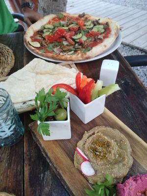 Pizza at Natural Pau in Ibiza
