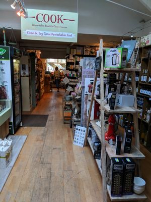 View from the back to the front of the store (Cook deli behind photographer)  at Organically Speaking in Basingstoke