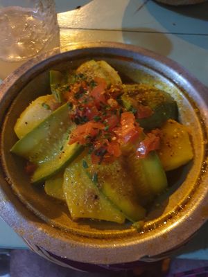 Vegetable tagine at L' Auberge in Taghazout