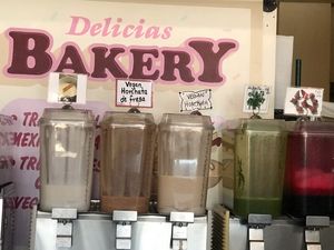 Fresh drinks at Delicias Bakery in Los Angeles