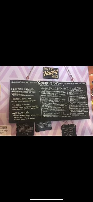 Menu at Yaxche Tearoom in Delray Beach