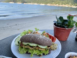 Burger with a view  at Atelie Cafeteria in Rio De Janeiro