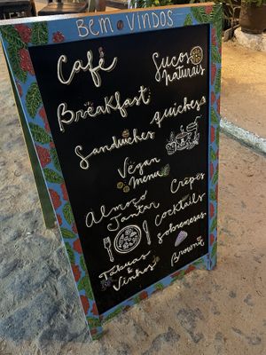 Outside sign  at Atelie Cafeteria in Rio De Janeiro