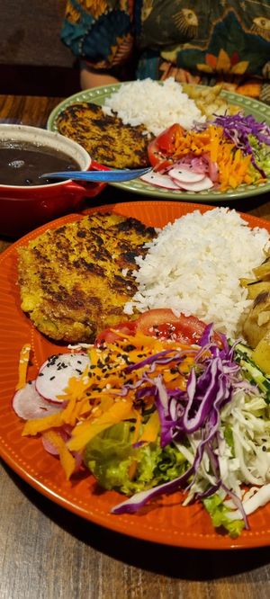 Quinoa “steak"  at Atelie Cafeteria in Rio De Janeiro