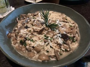 Vegan mushrooms risotto  at Atelie Cafeteria in Rio De Janeiro