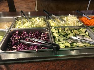 Veggie bar at Empire Fire in North Myrtle Beach