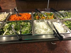 Veggie bar at Empire Fire in North Myrtle Beach