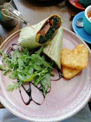 Vegan breakfast wrap at Lot Six Zero in Innaloo