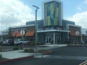 The outside of the restaurant  at Fresh Griller  in Downey