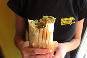 Falafel roll at It's Falafel Baby in Lviv