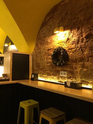 cosy place at It's Falafel Baby in Lviv