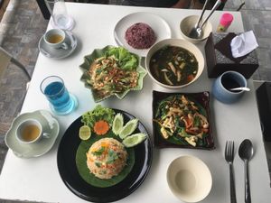All this for £6.98 at Suan Eakaparp Vegetarian - สวนเอกภาพ อาหารเจ素食餐廳 in Pattaya