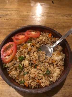 Spicy rice  at Monkey Business in San Juan Siquijor