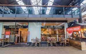 We pride ourselves in always providing our customers with a healthy, fresh seasonal menu where they are always able to find something different and exciting to tantalize their taste buds!

This location is ideal for lunch, business meetings, dinner or even if you just fancy a couple of drinks, it makes for the perfect ending to a stressful day at work or the perfect start to one’s evening ahead!

We also have a fantastic Deli outside of our restaurant serving delicious Greek specialities, open Monday – Friday between 12.00 – 14.30pm, if you want to grab & go! at The Real Greek - Old Spitalfields Market in East London