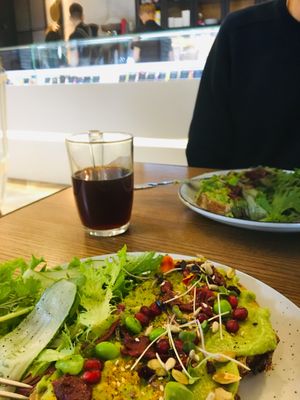 Avocado toast (without cheese) at Honey Cafe and Bakery in Kyiv