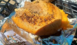 Unfortunately a soggy grey sausage breakfast sandwich. Insides needed to be cooked crispy. at Third Coast Bakery in Traverse City