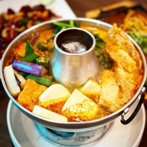 Laksa hotpot at New Fut Kai Vegetarian 新佛界素食 in Central Singapore