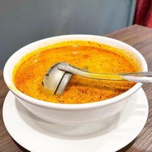 Extra soup for laksa hotpot at New Fut Kai Vegetarian 新佛界素食 in Central Singapore