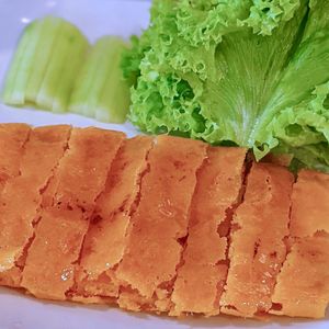 Crispy Roast Pork at New Fut Kai Vegetarian 新佛界素食 in Central Singapore