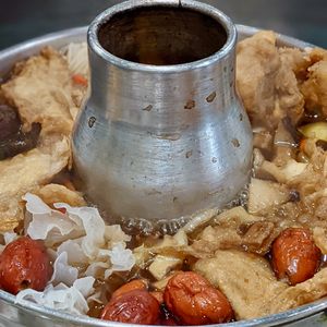 Herbal Mushroom Charcoal Hotpot at New Fut Kai Vegetarian 新佛界素食 in Central Singapore
