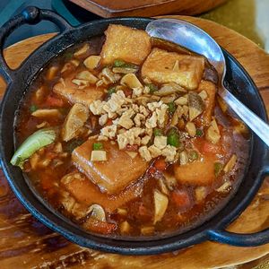 Hotplate Tofu with Mixed Vegetables at New Fut Kai Vegetarian 新佛界素食 in Central Singapore