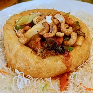 Sweet Potato Ring at New Fut Kai Vegetarian 新佛界素食 in Central Singapore
